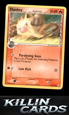 Mankey (Delta Species) 70/110 Pokemon Common Holon Phantoms Card LP