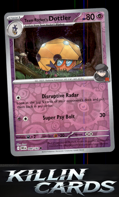 Reverse Holofoil Team Rocket's Dottler 088/182 Pokemon Common SV10: Destined Riv