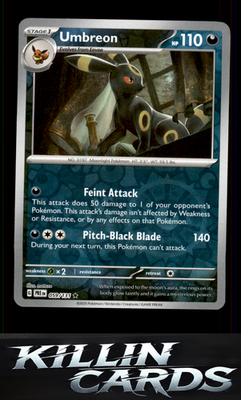 Reverse Holofoil Umbreon 059/131 Pokemon Rare SV: Prismatic Evolutions Card NM