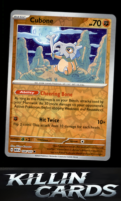 Reverse Holofoil Cubone 104/165 Pokemon Common SV: Scarlet & Violet 151 Card NM