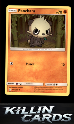 Pancham 119/236 Pokemon Common SM - Cosmic Eclipse Card NM