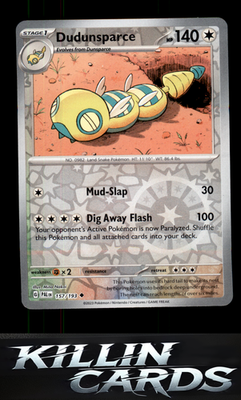 Reverse Holofoil Dudunsparce 157/193 Pokemon Uncommon SV02: Paldea Evolved Card