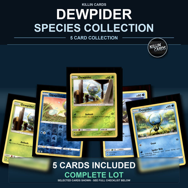 Pokemon TCG Dewpider Species Collection 5 Different Cards