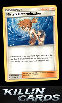 Misty's Determination 62/68 Pokemon Uncommon Hidden Fates Card LP