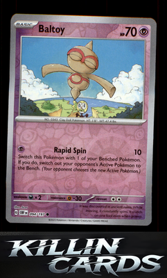 Reverse Holofoil Baltoy 094/197 Pokemon Common SV03: Obsidian Flames Card NM