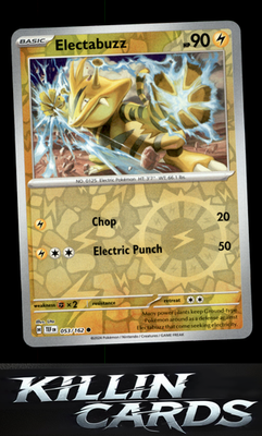 Reverse Holofoil Electabuzz 053/162 Pokemon Common SV05: Temporal Forces Card NM