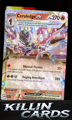 Ceruledge ex 036/191 Pokemon Double Rare SV08: Surging Sparks Card NM