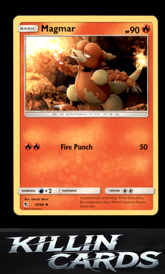 Magmar 10/68 Pokemon Uncommon Hidden Fates Card NM