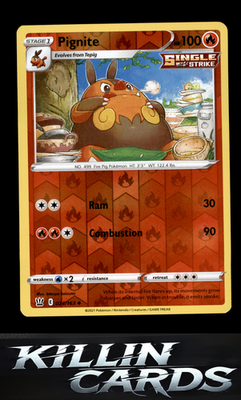 Reverse Holofoil Pignite 024/163 Pokemon Uncommon SWSH05: Battle Styles Card NM
