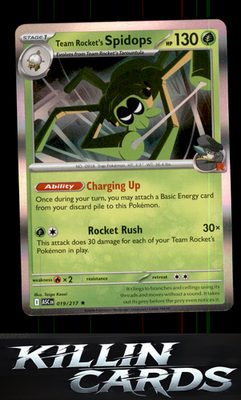 Team Rocket's Spidops 019/217 Pokemon Rare ME: Ascended Heroes Card NM