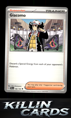Giacomo 182/193 Pokemon Uncommon SV02: Paldea Evolved Card NM