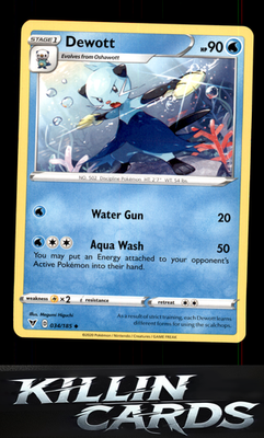 Dewott 034/185 Pokemon Uncommon SWSH04: Vivid Voltage Card NM