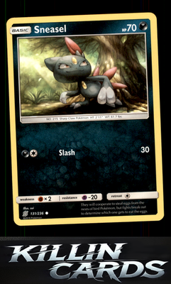 Sneasel 131/236 Pokemon Common SM - Unified Minds Card NM