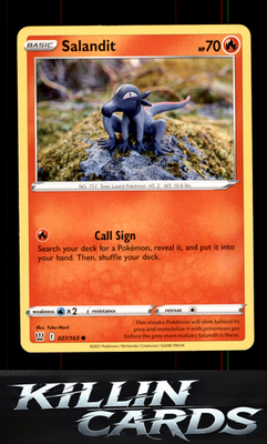 Salandit 027/163 Pokemon Common SWSH05: Battle Styles Card NM