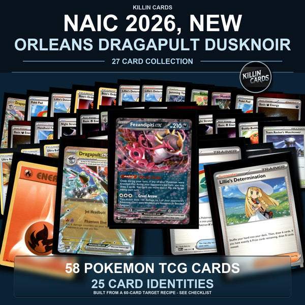 Partial Pokemon TCG NAIC 2026, New Orleans Dragapult Dusknoir Decklist 58 Cards Deck