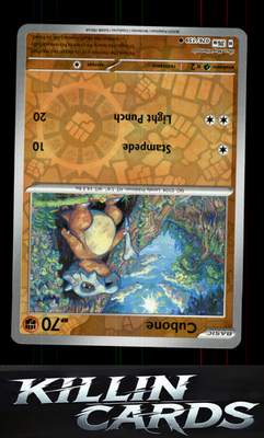 Reverse Holofoil Cubone 076/159 Pokemon Common SV09: Journey Together Card NM