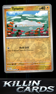 Reverse Holofoil Tynamo 030/086 Pokemon Common SV: Black Bolt Card NM