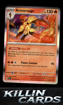 Armarouge - 015/091 015/091 Pokemon Rare SV: Paldean Fates Card NM