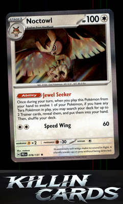 Noctowl 078/131 Pokemon Rare SV: Prismatic Evolutions Card NM