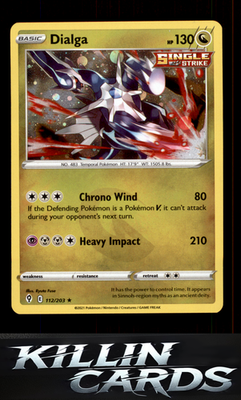 Dialga 112/203 Pokemon Holo Rare SWSH07: Evolving Skies Card NM