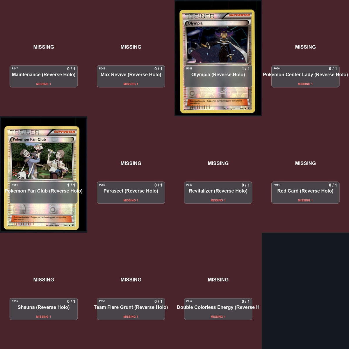 Pokemon TCG Generations Reverse Holo Master Set 9 Reverse Holo Card Collection