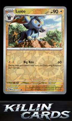 Reverse Holofoil Luxio 067/167 Pokemon Common SV06: Twilight Masquerade Card NM