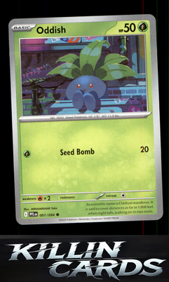 Oddish 001/094 Pokemon Common ME02: Phantasmal Flames Card NM