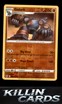 Reverse Holofoil Golurk 083/172 Pokemon Rare SWSH09: Brilliant Stars Card NM