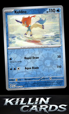 Reverse Holofoil Keldeo 044/162 Pokemon Uncommon SV05: Temporal Forces Card NM