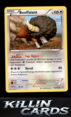 Bouffalant 119/160 Pokemon Uncommon XY - Primal Clash Card NM
