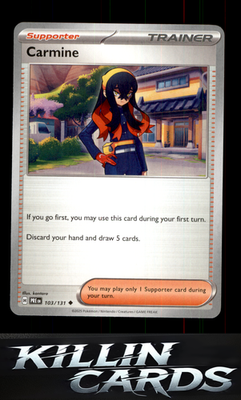 Carmine 103/131 Pokemon Uncommon SV: Prismatic Evolutions Card NM
