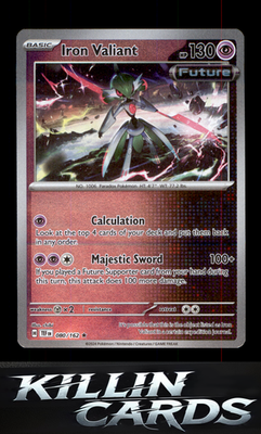 Reverse Holofoil Iron Valiant - 080/162 080/162 Pokemon Rare SV05: Temporal Forc