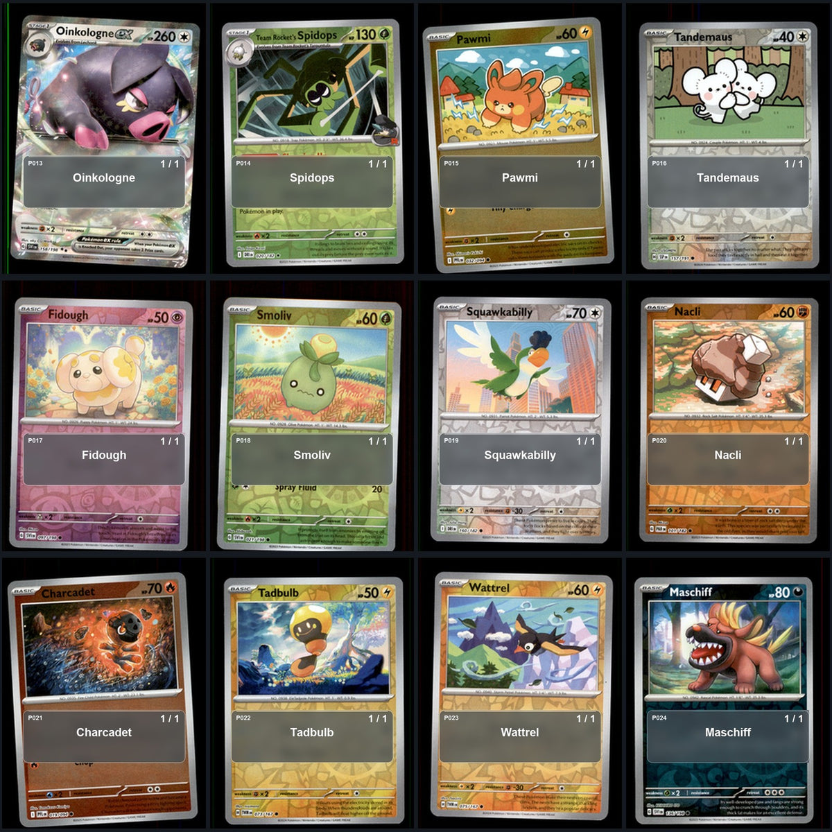 Pokemon TCG Generation 9 Paldea Pokemon Pokedex Set 119 Cards Collection