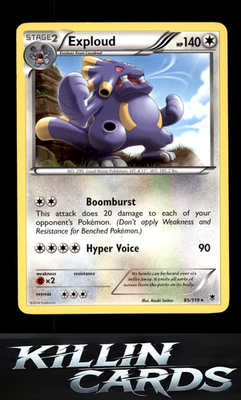 Exploud 85/119 Pokemon Rare XY - Phantom Forces Card NM