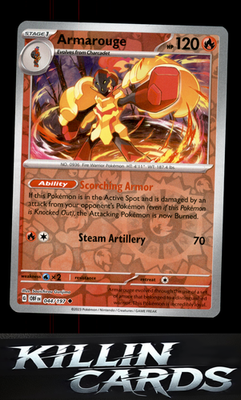 Reverse Holofoil Armarouge 044/197 Pokemon Uncommon SV03: Obsidian Flames Card N
