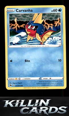 Carvanha 11/73 Pokemon Common Champion's Path Card NM