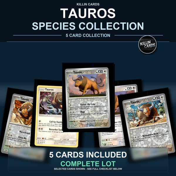 Pokemon TCG Tauros Species Collection 5 Different Cards