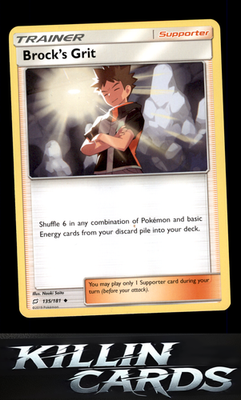 Brock's Grit 135/181 Pokemon Uncommon SM - Team Up Card NM