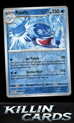 Reverse Holofoil Palafin 062/197 Pokemon Rare SV03: Obsidian Flames Card NM