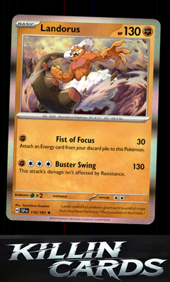 Landorus 110/191 Pokemon Rare SV08: Surging Sparks Card NM