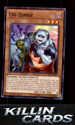 1st Edition Uni-Zombie SR07-EN019 YuGiOh Common Structure Deck: Zombie Horde Car