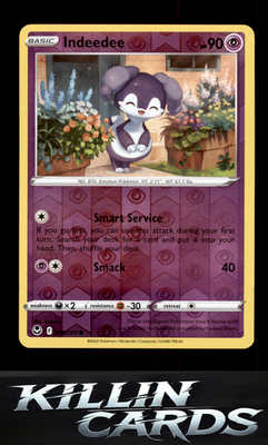 Reverse Holofoil Indeedee 086/195 Pokemon Common SWSH12: Silver Tempest Card NM