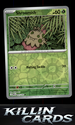 Reverse Holofoil Shroomish 005/182 Pokemon Common SV10: Destined Rivals Card NM