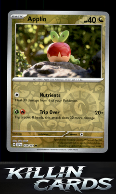 Reverse Holofoil Applin 138/191 Pokemon Common SV08: Surging Sparks Card NM