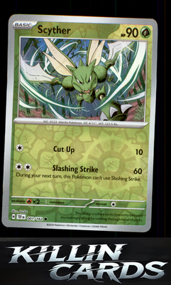 Reverse Holofoil Scyther 001/162 Pokemon Common SV05: Temporal Forces Card LP