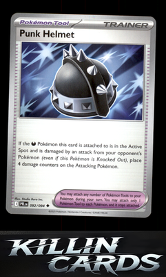 Punk Helmet 092/094 Pokemon Uncommon ME02: Phantasmal Flames Card NM