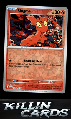 Reverse Holofoil Slugma 028/162 Pokemon Common SV05: Temporal Forces Card NM