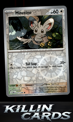Reverse Holofoil Minccino 075/086 Pokemon Common SV: Black Bolt Card NM