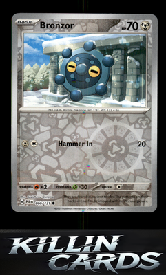 Reverse Holofoil Bronzor 066/131 Pokemon Common SV: Prismatic Evolutions Card NM