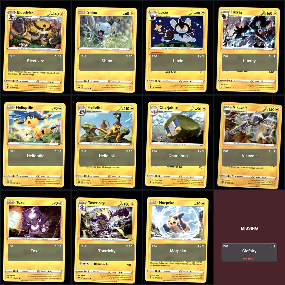 Pokemon TCG SWSH02: Rebel Clash C/UC/R Standard Set 123 Cards